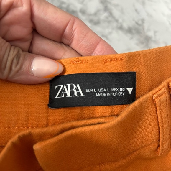 Zara Women Burnt Orange Flare Pants Sz L 
37 - Picture 6 of 8